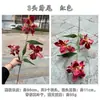 Nova Flor Artificial de Casamento Estilo Chinês Vermelho Grande Vermelho Borgonha Guia de Passarela Salão de Casamento Decoração Suave Flor Falsa Atacado