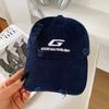 Gorra de Béisbol Suave con Agujero Viejo para Mujer Verano Bordada con Letras Combinable para Sombrear la Cara Gorra Parasol de Pareja para Hombre