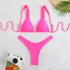 Nuevo Traje de Baño de Dos Piezas para Mujer, Estilo Europeo y Americano, de Comercio Exterior, Bikini Sexy para Chica Caliente, Conjunto de Dos Piezas con Tirantes y Espalda Descubierta, Amazon Transfronterizo