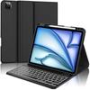 Adecuado para Funda Protectora iPad Air 13 pulgadas 2024 Pro110.9 Teclado Bluetooth Retroiluminado Colorido Ranura para Lápiz Funda de Cuero