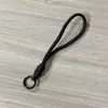 Cordão curto para celular com nó em duas cores, cordão trançado à mão para garrafa de água, alça de pulso para capa de celular, cordão de pulso removível