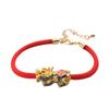 Pulsera de cuerda roja nueva 2019 Pulsera sensible a la temperatura que cambia de color chapada en oro 3D con cadena extendida de oro de 18 quilates pulsera de moda simple