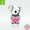Plata Ziyun Nuevo plata 925 perrito con cuentas amor Perrito animal Cuentas DIY joyería al por mayor SCC1677