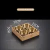 Plato Creativo de Nueve Compartimentos para Restaurantes Comerciales de Hot Pot y Restaurantes de Barbacoa, Plato de Carne y Verduras, Bandeja de Caja de Madera de Bambú, Plato Dividido