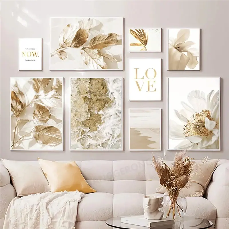 Golden-White-Flower-Leaves-Pic