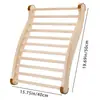 Encosto para Sauna em Forma de S em Estoque, Almofada de Encosto para Sauna de Madeira em Forma de Onda, Acessórios de Encosto de Madeira para Sauna