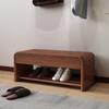 Taburete Cambiador de Zapatos de Madera Maciza Nórdico, Zapatero Integrado para el Hogar, Estante para Zapatos para Puerta, Taburete para Sentarse al Ponerse los Zapatos, Taburete Largo de Entrada