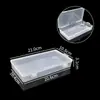 Caja de Papelería de Plástico PP Transparente, Caja para Anzuelos de Pesca, Caja de Almacenamiento para Joyería y Componentes Electrónicos, Caja a Prueba de Polvo para Piezas de Ferretería