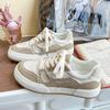 Baikuang 2022 Novos Sapatos de Lona Femininos Cor Combinando Casual Flat Respirável Sapatos da Moda All-match Estudante Tênis de Cano Baixo