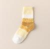 Calcetines de Coral con Rayas Color Degradado Bloque de Color para Mujer Otoño e Invierno Espesos Cálidos para el Suelo Calcetines para Dormir para Adultos en Casa