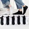 Calcetines Desechables Negros y Grises para Mujer, Calcetines Cortos Tipo Barco Finos de Verano, Calcetines Deportivos de Media Pantorrilla Casuales para Negocios para Hombre, Venta al por Mayor Transfronteriza