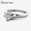 Anillo Sencillo de Plata S925 Europa y América Transfronterizo Amazon Diseño Popular de Internet Anillo de Diamante Mosan Microincrustado
