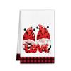 Toalla de Regalo Sorpresa Romántica, Microfibra Estampado de Corazón Exclusivo del Día de San Valentín Diseño de Labios Rojos Toalla de Cocina