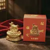 Doze Ornamentos Giratórios de Yuanbao do Zodíaco, Artesanato Atrator de Fortuna, Presentes de Inauguração para Escritório em Casa Atacado