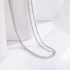 Nova Corrente Assimetrica com Emendas para Mulheres, Design de Nicho de Luxo Leve, Corrente de Clavícula de Alta Qualidade, Acessórios Simples