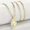 Collar con Colgante de la Virgen María Transfronterizo Europeo y Americano, Diseño de Nicho, Joyería de Cuello Ligera de Lujo para Mujer, Accesorios con un Toque de Alta Gama para Mujer