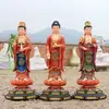 Estación de los Tres Santos Occidentales Guanyin a Templo del Buda de Resina Adornos 1.3 metros 1.6 metros 1.8 metros 2 metros 2.8 metros