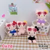 Traje de baño Hawaiano Gafas de Sol Llavero Gato Kt Colgante Creativo Bikini Gato Kate Colgante Pareja Adorno para Colgar en la Mochila Escolar
