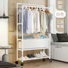 Prateleira de Armazenamento de Guarda-Roupa de Chão, Varal de Roupa Doméstico, Prateleira Organizadora, Barra para Pendurar Roupas de Dormitório Estudantil, Estilo Moderno Minimalista no Atacado