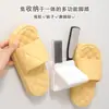 Estante para pantuflas de baño con función de reposapiés estante de almacenamiento de pantuflas estante de almacenamiento de cepillos puerta de entrada corbata cordones de zapatos reposapiés