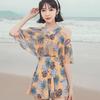 Traje de baño de mujer Verano Nuevo Popular Una pieza Estilo falda Cubriendo vientre y Adelgazante Traje de baño Conservador Estampado para Vacaciones en la Playa de Mujer