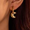 Sentido del Diseño Nicho Moda Acero Inoxidable Amor Hebilla de Oreja Anillo de Oreja Elegante Combinable Pendientes Viento Frío Joyería de Oreja Personalizada