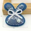 Nuevo Tejido de Encaje de Mezclilla Doble Lazo Accesorios con Forma de Corazón Ropa Hecha a Mano para Manualidades Accesorios