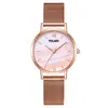 Procesamiento y Personalización del Fabricante Xiaohongshu Popular Reloj Verde Pequeño Reloj para Mujer Correa Milanesa Correa de Malla Reloj de Cuarzo para Mujer