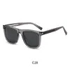 Óculos de Sol Retro de Alto Padrão Cruzados Europeus e Americanos Estilo Pseudo-Sem Maquiagem para Homens e Mulheres, Novos Óculos de Sol Polarizados com Proteção UV, Lentes Planas, Hastes Planas
