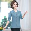 Suéteres de Punto para Mujeres de Mediana Edad y Mayores, Suéteres de Manga Larga con Cuello Estilo Madre, Tops Holgados Abotonados, Cárdigans Falsos, Casuales y Versátiles