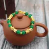 Pulsera de oro de arena de Vietnam imitación pixiu para hombre, pulsera de cuentas con proverbios de seis palabras, productos de bienestar en vivo, una generación de cabello