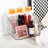 Caixa de Armazenamento de Cosméticos de Luxo Leve Transparente para Mesa de Maquiagem Prateleira de Grande Capacidade com Múltiplos Compartimentos Organizador de Batom e Skincare