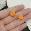 Colgante de Fruta Estéreo Artificial de Resina DIY Fresa Pequeña Naranja Manzana Llavero Pulsera Accesorios de Joyería