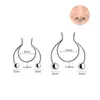Bola de soldadura de acero inoxidable de 8 mm/10 mm, anillo nasal falso, clip para la nariz, joyería para punción, anillo nasal en forma de U, anillo nasal falso, joyería punk