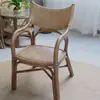Silla individual de ratán indonesio estilo Mid-Century para sala de estar del hogar, silla de sofá, hotel y balcón de casa de huéspedes, silla de ocio