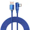 Cabo de Dados Tipo-C Jingyao Elbow 120W Super Flash Charging Adequado para Huawei Honor 6A Cabo de Carregamento Tecido Transfronteiriço