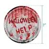 Decoración para Fiesta de Halloween Mano Sangrienta Atmósfera de Terror Suministros para Montaje Plato de Papel para Fiesta Taza de Papel Papel de Seda Vajilla Desechable
