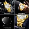 Reloj de Pulsera para Hombre de Moda Transfronteriza de Comercio Exterior, Luminoso, Resistente al Agua, Doble Calendario, Correa de Acero Inoxidable, Reloj de Cuarzo, Reloj de Pulsera para Hombre