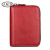 Jiameda bolsa de cartão de couro da moda camada superior couro fabricantes atacado RFID anti-roubo escova multi-cartão porta-moedas