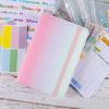 Carpeta A6 degradada macaron transfronteriza de puntos, cuaderno de mano, carpeta de cuero PU, libro de presupuesto para efectivo
