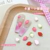 Decoraciones Cremosas de Fresas para Uñas 2026 Modelo Nuevo Fruta de Fresa Pequeña Rosa Claro 3D Accesorios de Pedrería para Uñas Portátiles