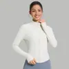 Chaqueta Corta de Primavera y Otoño Nuevo Estilo Cuello Alto Adelgazante Cintura Ajustada Chaqueta Ajustada para Correr Fitness Deportes Yoga