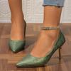 Otoño 2025 Nuevo Zapato de Tacón Alto Versátil Francés Poco Profundo de Punta Fina Stiletto Exportación Directa de Fábrica Zapatos de Mujer Transfronterizos
