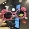 Óculos Laço Cor Coletando Óculos de Sol Meninas Fofo Crianças Óculos de Sol Polarizados Mancha Silicone Foto