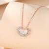 Collar de plata esterlina s925 frijol enamorado para mujer lujo ligero simple cadena clavícula Doudou estilo ins elegante calcedonia collar celebridad de internet