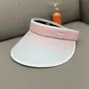 Nuevo sombrero de protección solar para mujer, moda deportiva, sombrero de sol de verano, para montar, lindo, con parte superior vacía, sombrero UV degradado, venta al por mayor