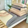 Conjunto de Seis Peças 100% Algodão para Estudante, Conjunto de Três Peças 100% Algodão Liso para Dormitório, Roupa de Cama e Lençóis para Escola, Hospital, Casa de Repouso