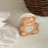 Fondo Blanco Oso de Puntos Soporte Espejo Funda Magnética para Teléfono para Apple 17 Promax, Adecuado para 16 Promax Doble Capa 15