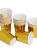 Vajilla desechable, platos de papel dorados, vasos, popotes, platos para pastel de oro rosa engrosados, suministros para fiesta de cumpleaños