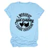 Hago Ejercicio Es Broma Camiseta Casual Cómoda para Mujer de Cuello Redondo y Manga Corta Amazon Ebay Sitio Independiente